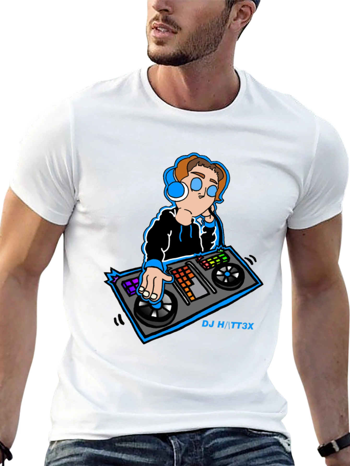 Cool DJ Graphic Black T-Shirt