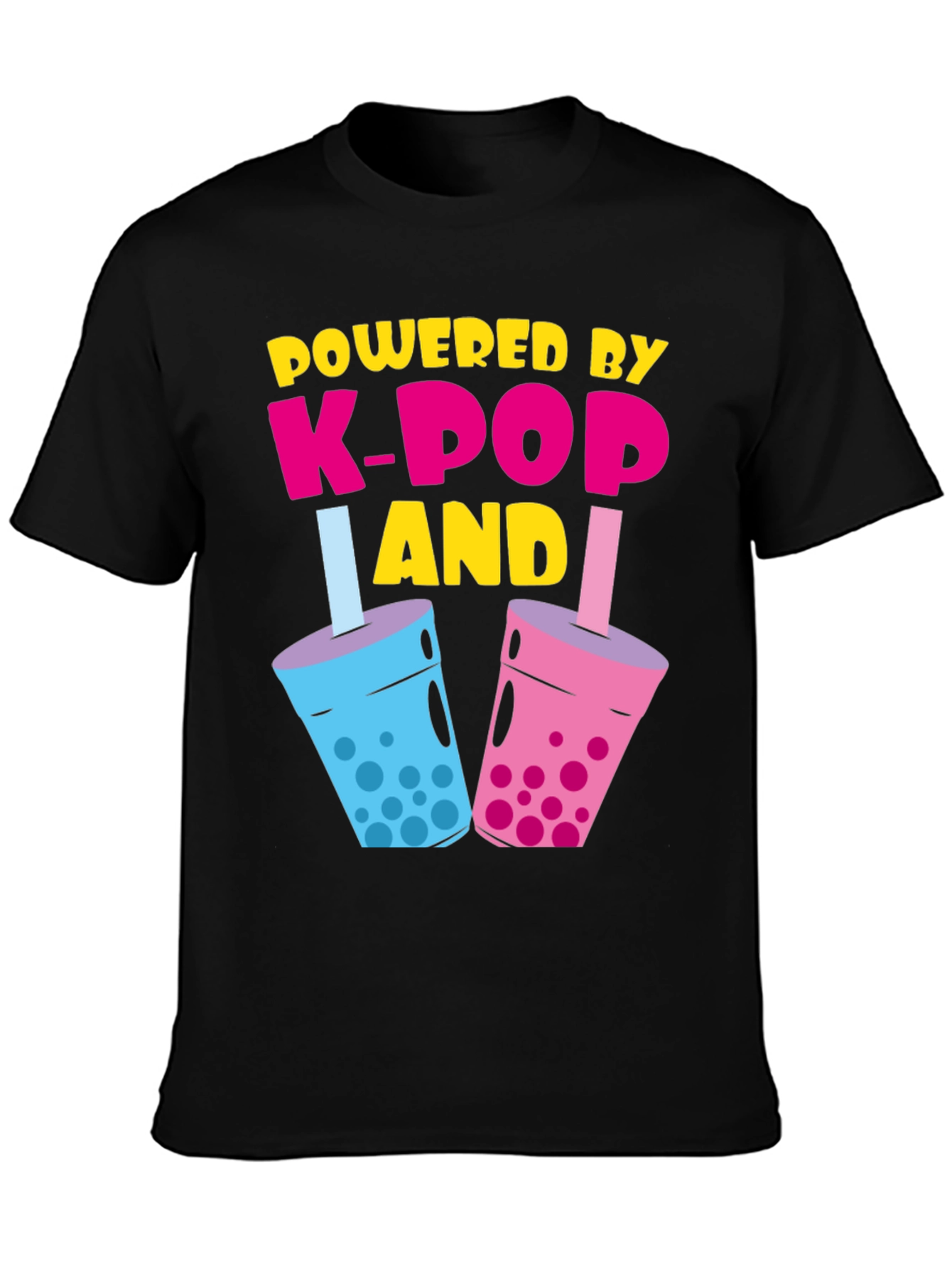 Powered By K-Pop and Boba Tea T-Shirt