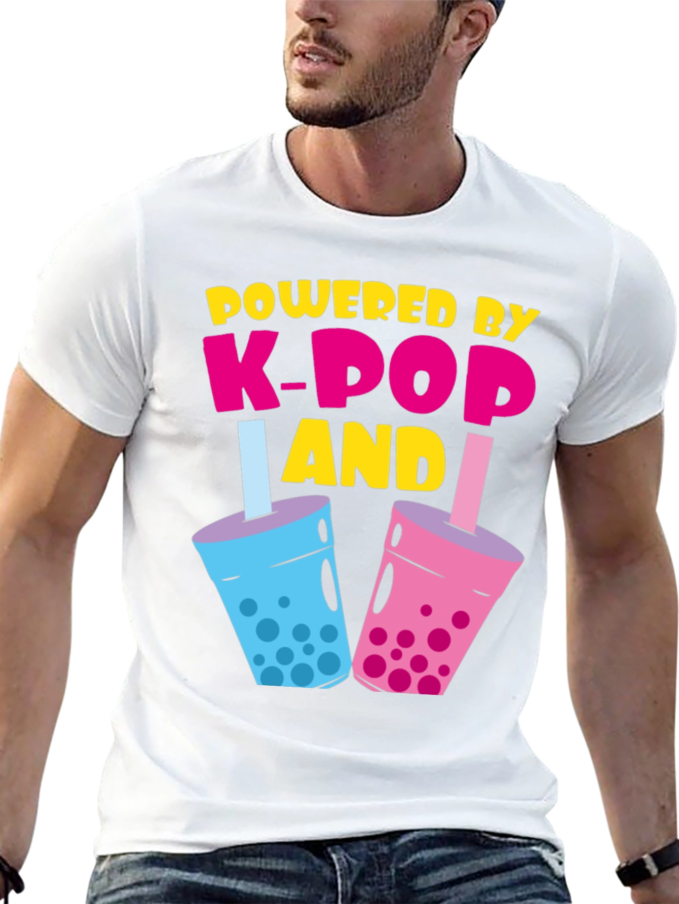 Powered By K-Pop and Boba Tea T-Shirt
