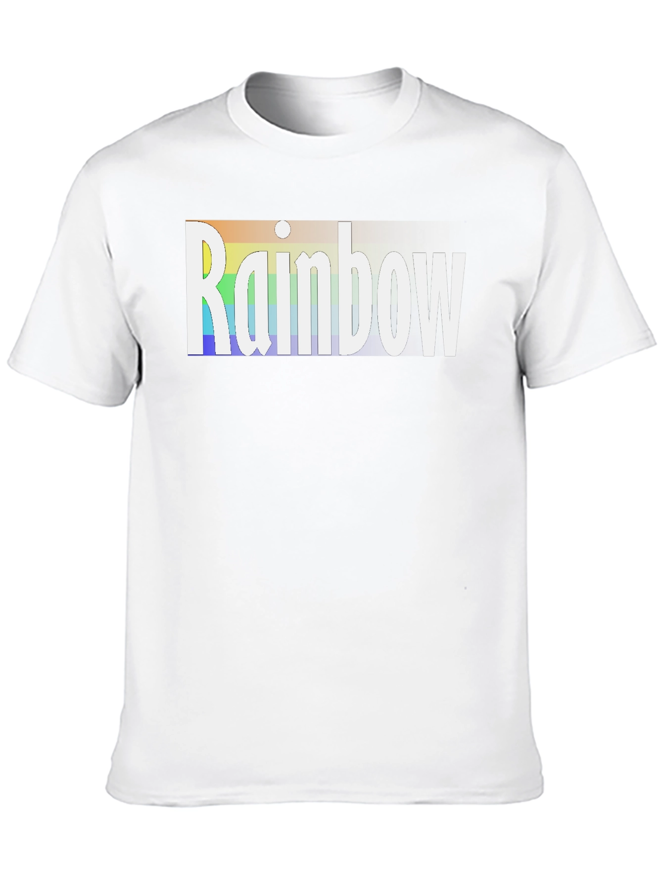 Rainbow Graphic Tee - Black Cotton T-Shirt