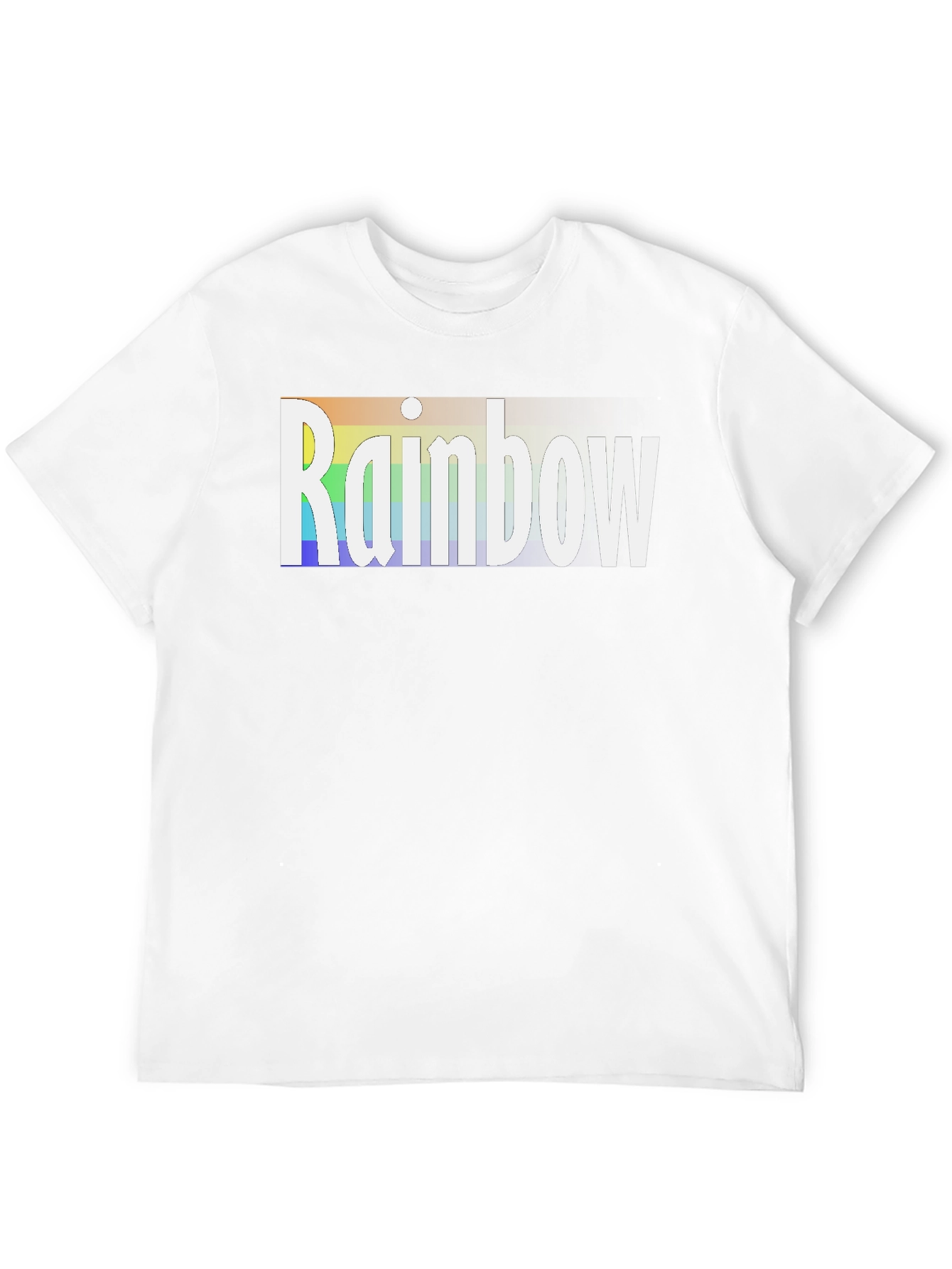 Rainbow Graphic Tee - Black Cotton T-Shirt