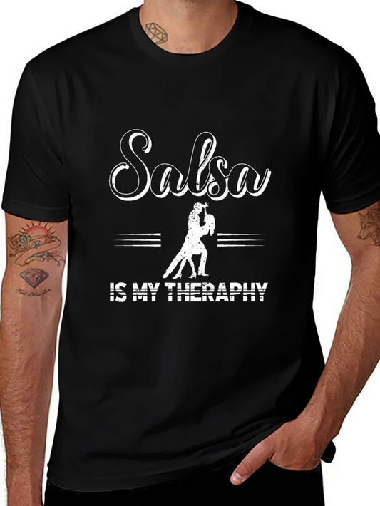 Salsa is My Therapy Graphic Tee - Dance Lover Shirt