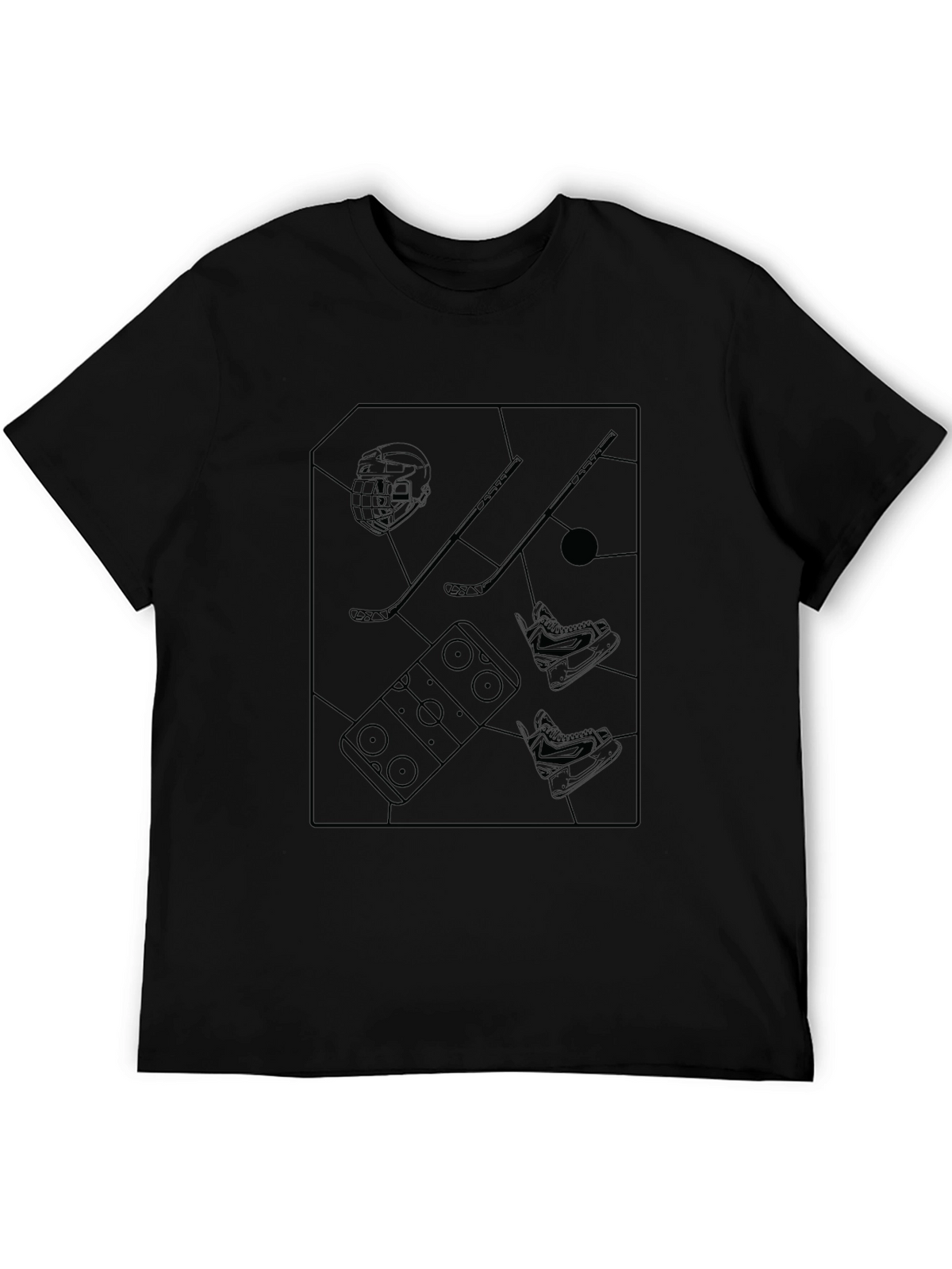 Hockey Graphic Black T-Shirt
