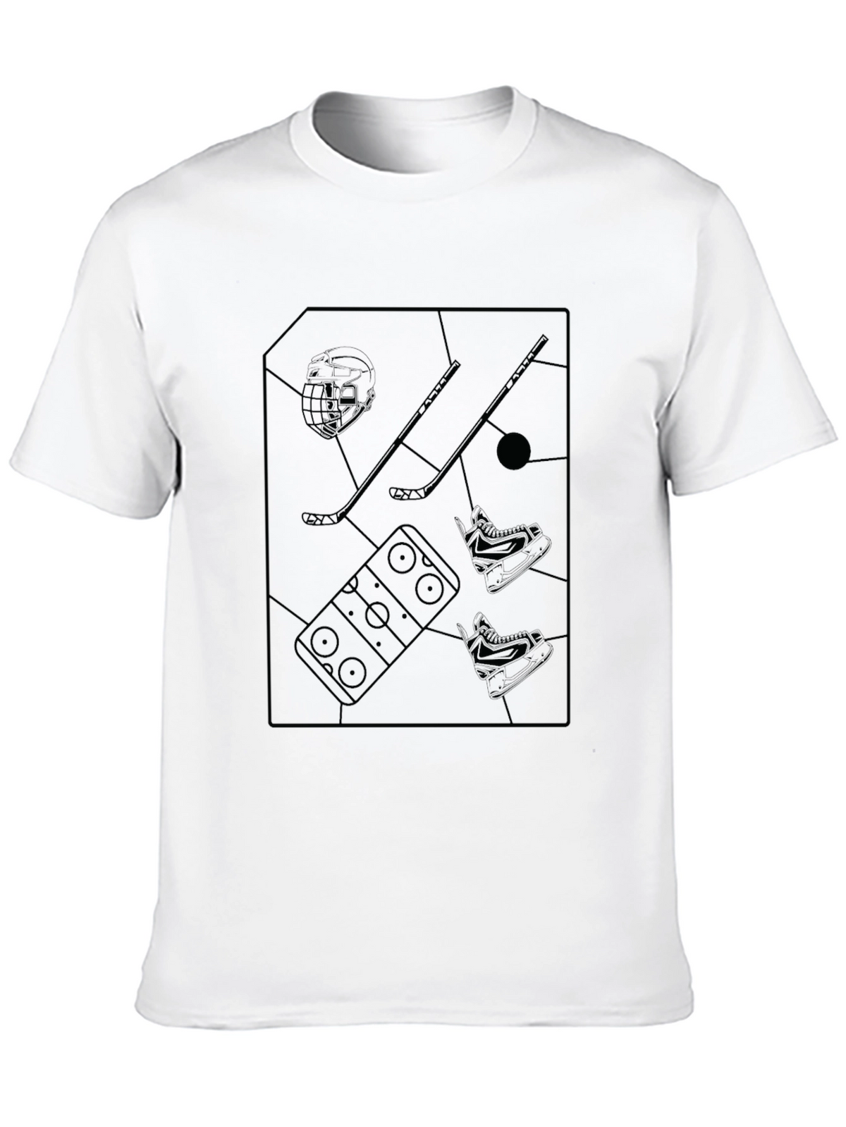 Hockey Graphic Black T-Shirt