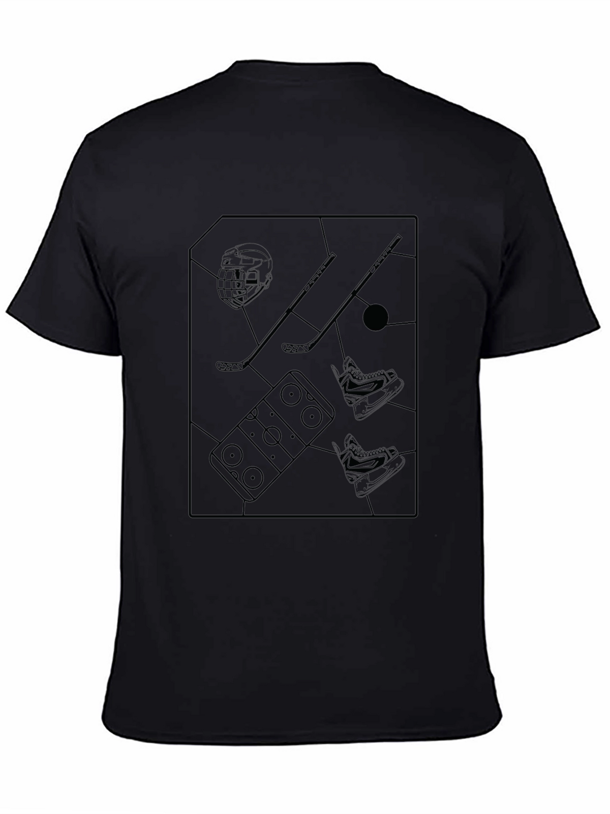Hockey Graphic Black T-Shirt