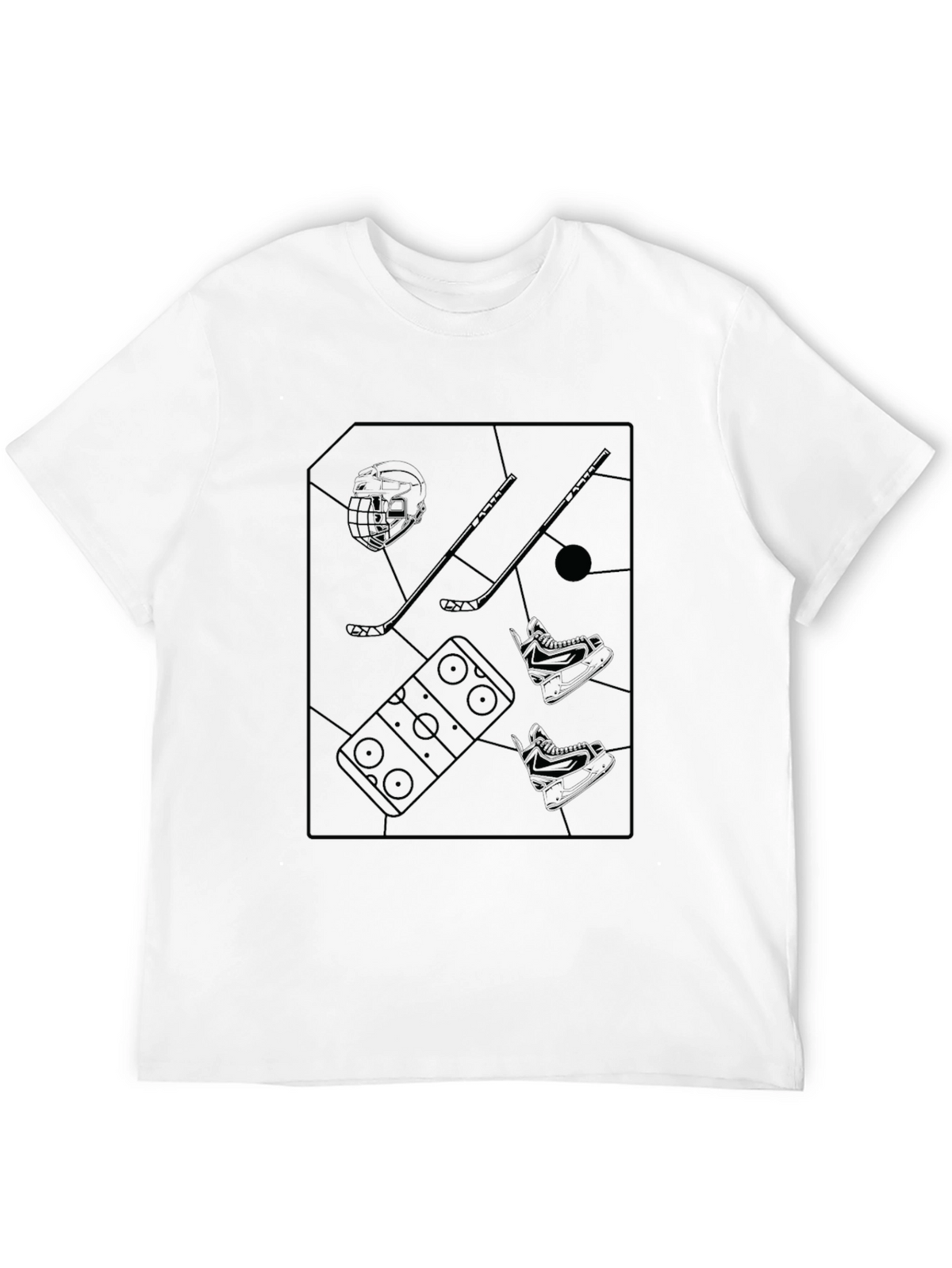 Hockey Graphic Black T-Shirt
