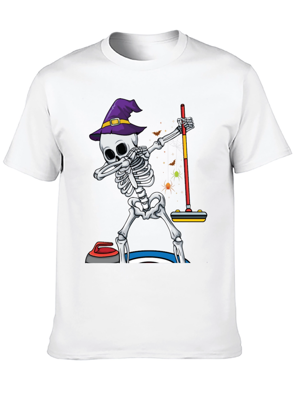 Halloween Skeleton Curling T-Shirt