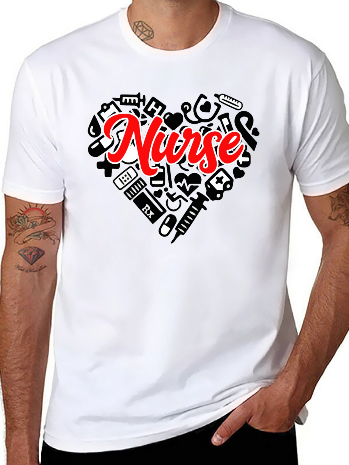 Nurse Heart Graphic Tee - Medical Appreciation