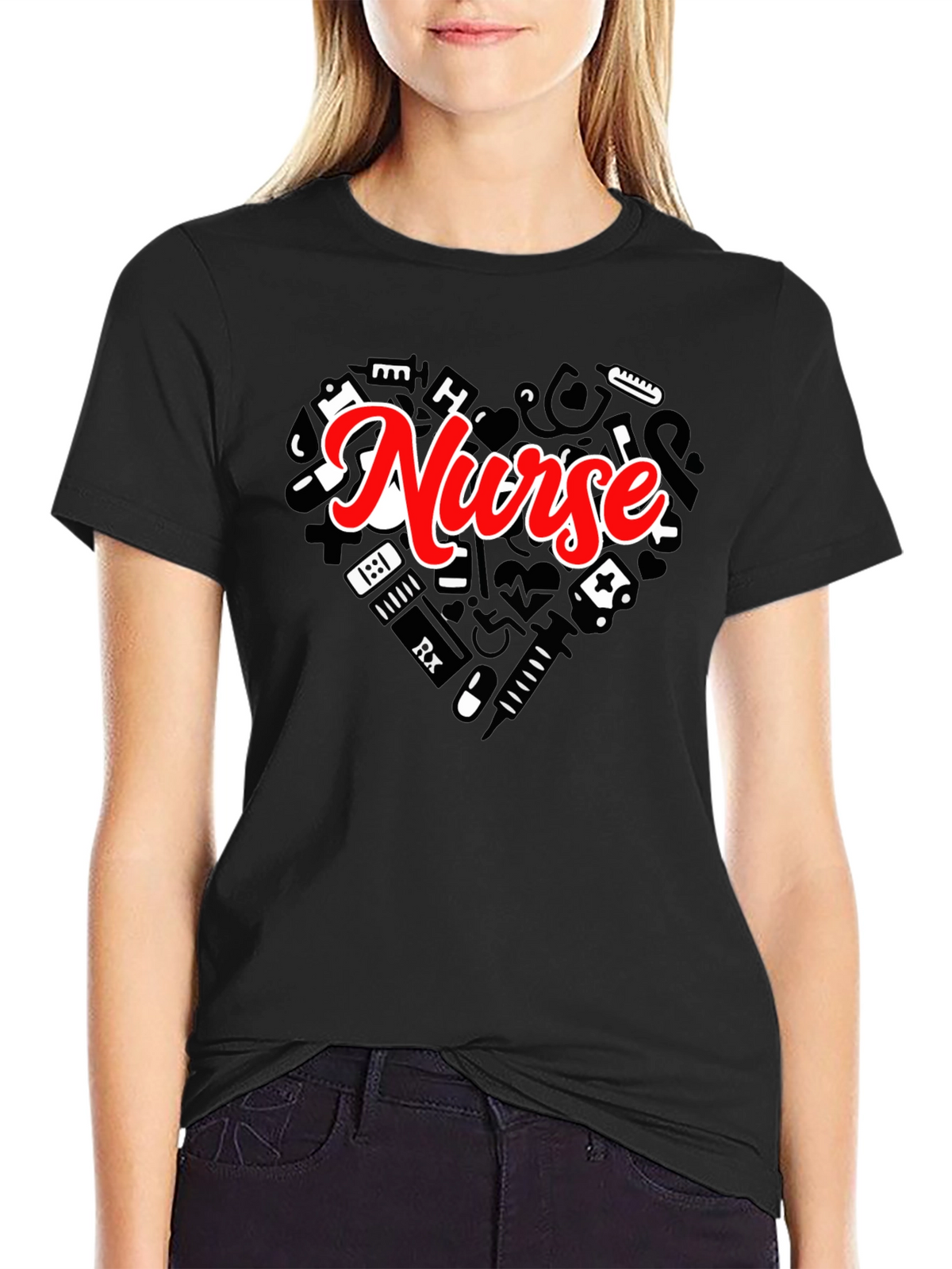 Nurse Heart Graphic Tee - Medical Appreciation