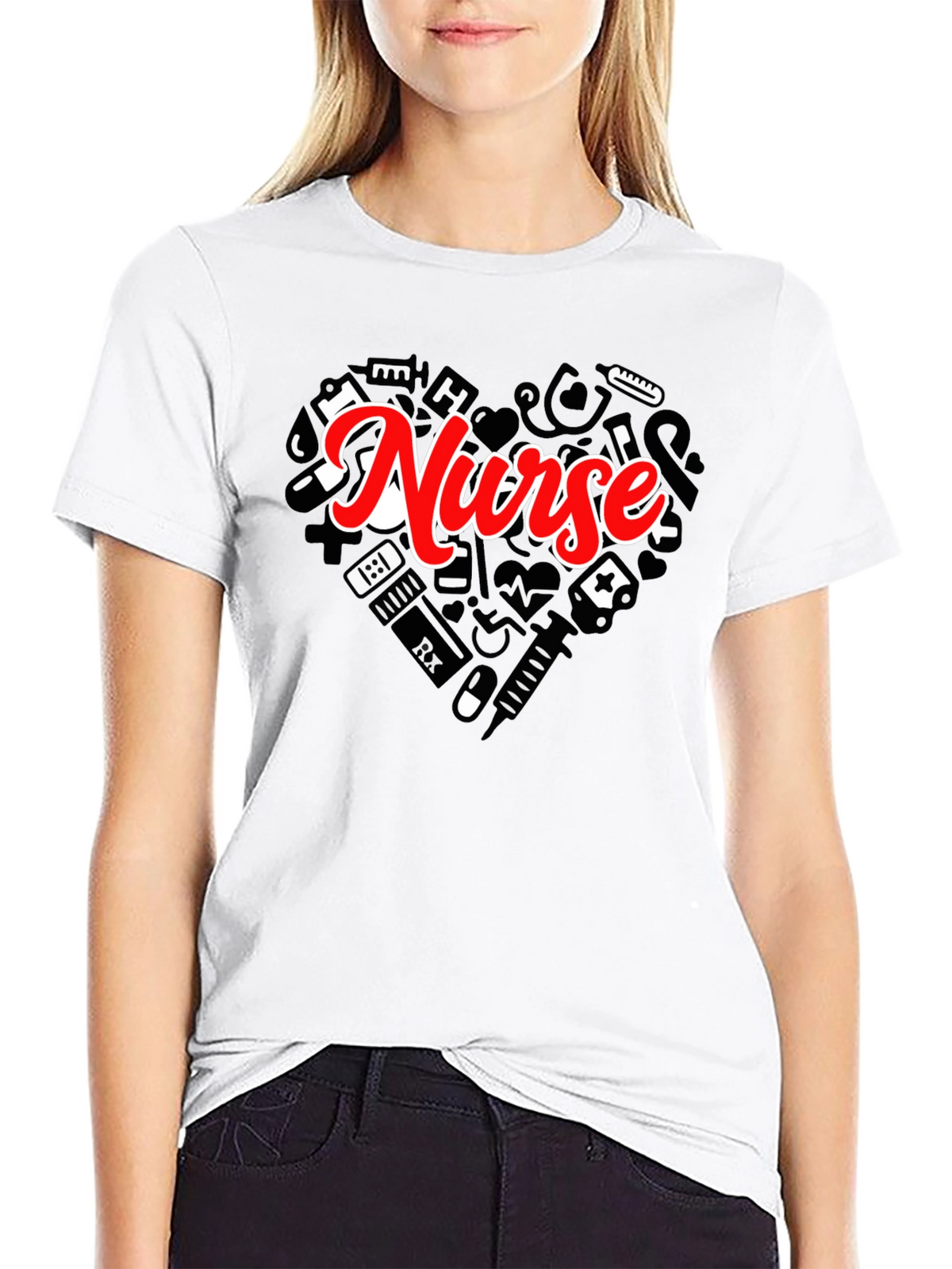 Nurse Heart Graphic Tee - Medical Appreciation