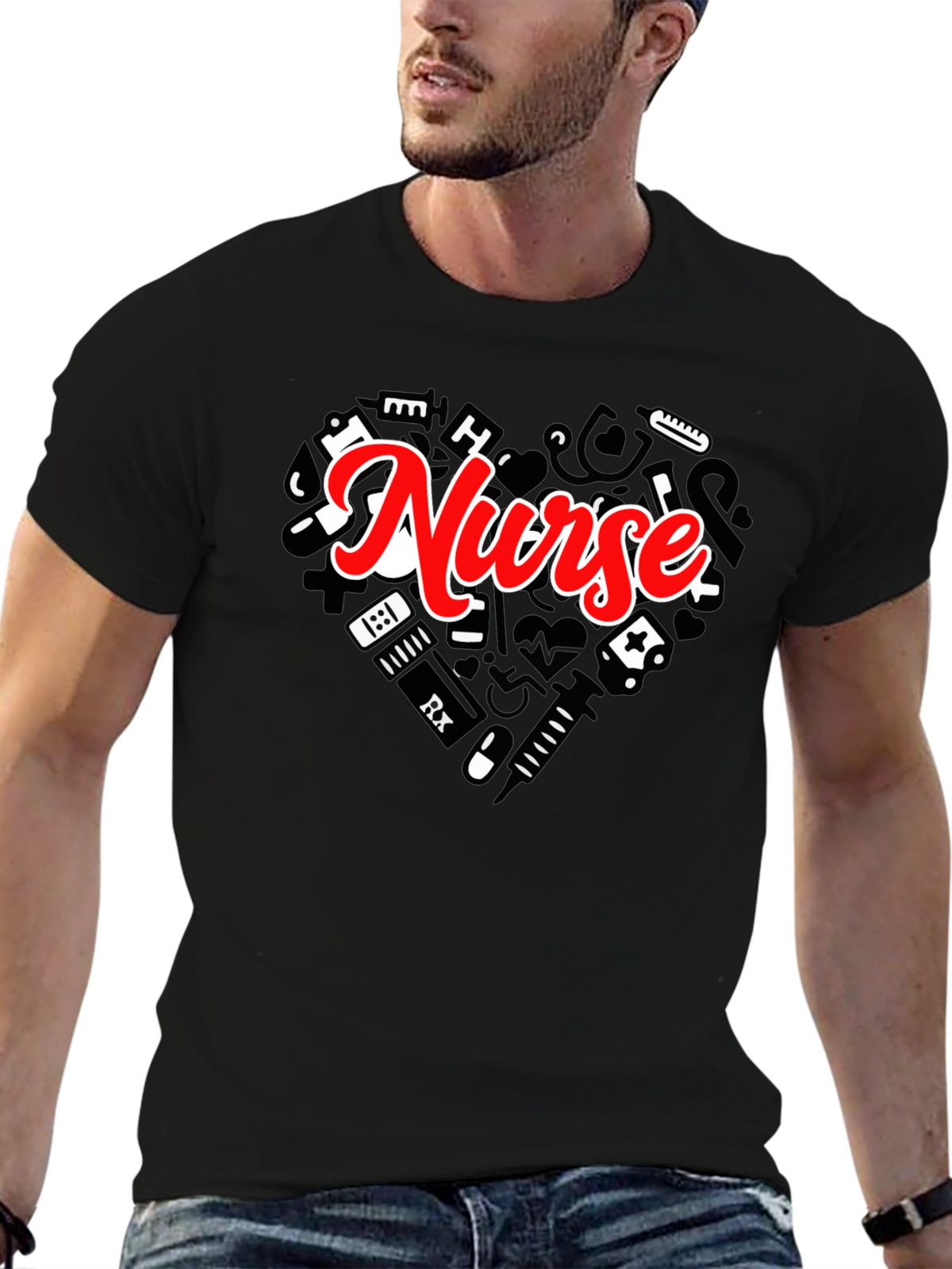 Nurse Heart Graphic Tee - Medical Appreciation
