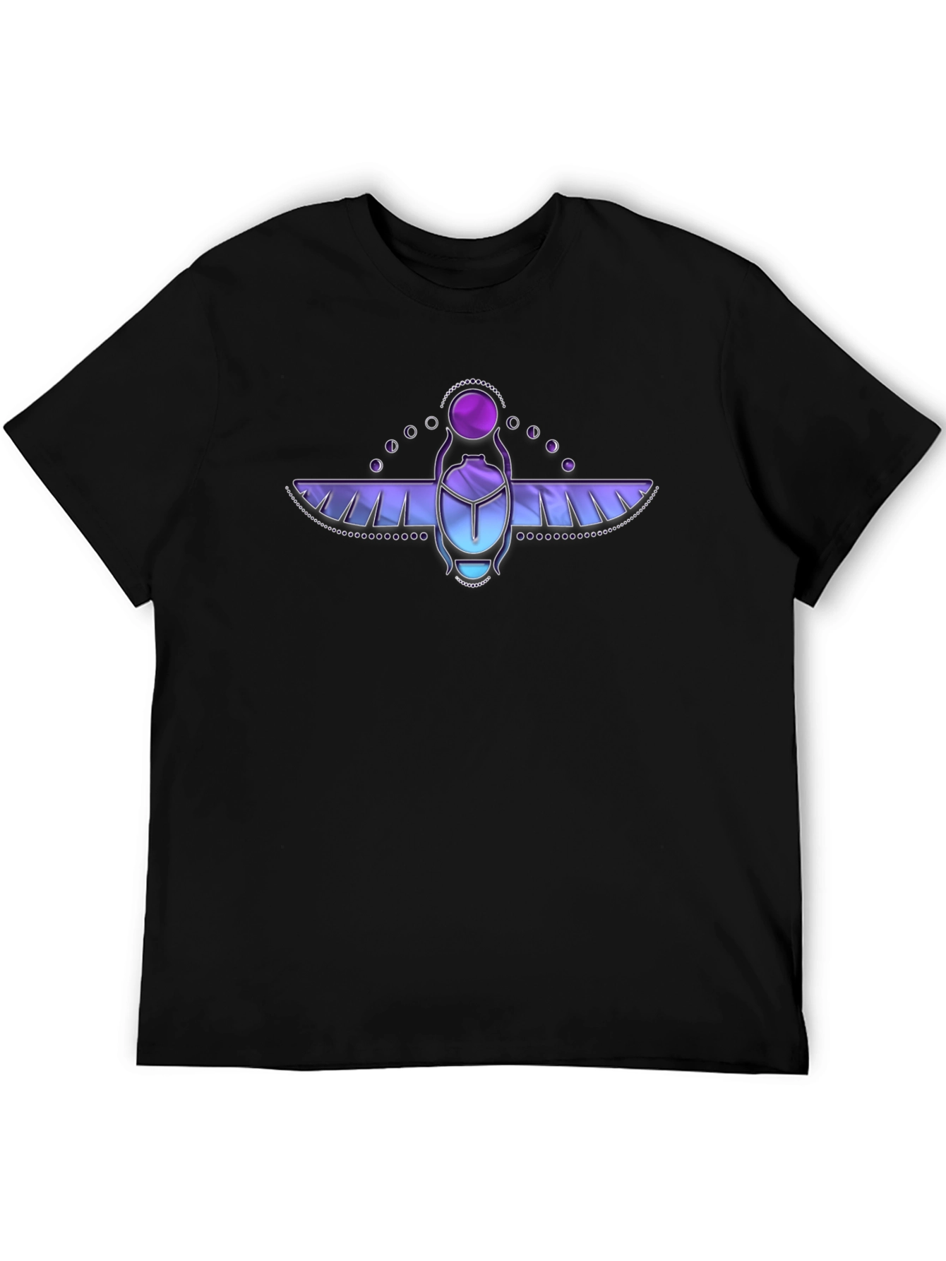 Scarab Beetle Graphic T-Shirt - Black Cotton Tee