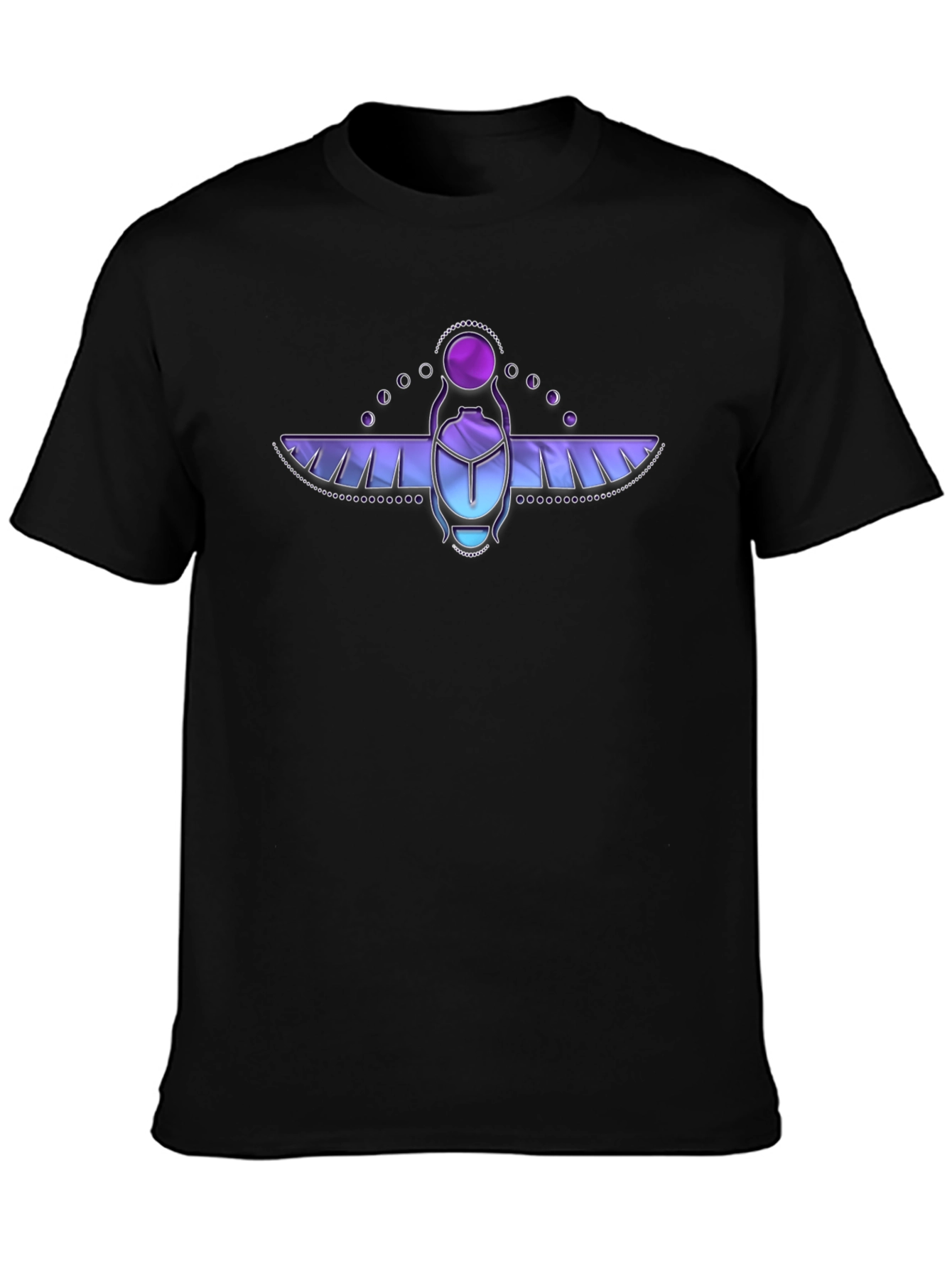 Scarab Beetle Graphic T-Shirt - Black Cotton Tee