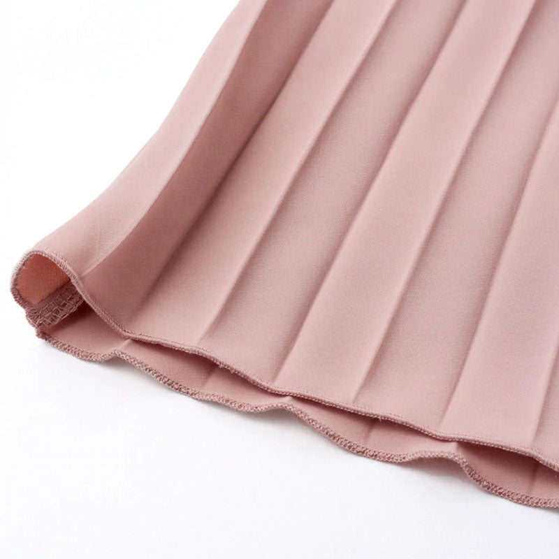 Sexy Sleeveless V-Neck Pleated Midi Dress, for Office