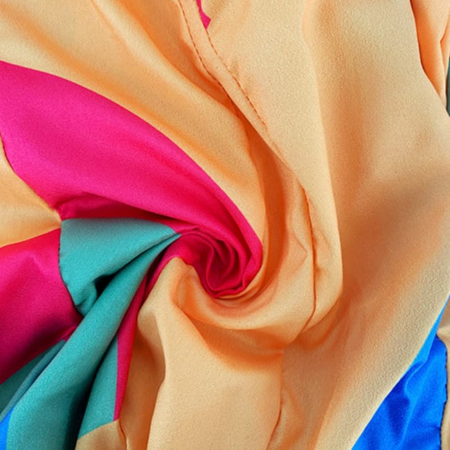 Women's Color Blocking Defined Waist Swing Dress