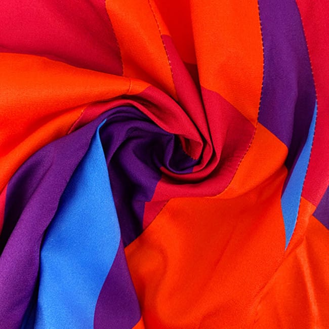 Women's Color Blocking Defined Waist Swing Dress