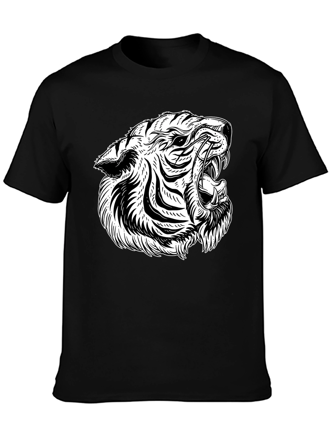 Black Tiger Graphic Tee - Bold & Stylish