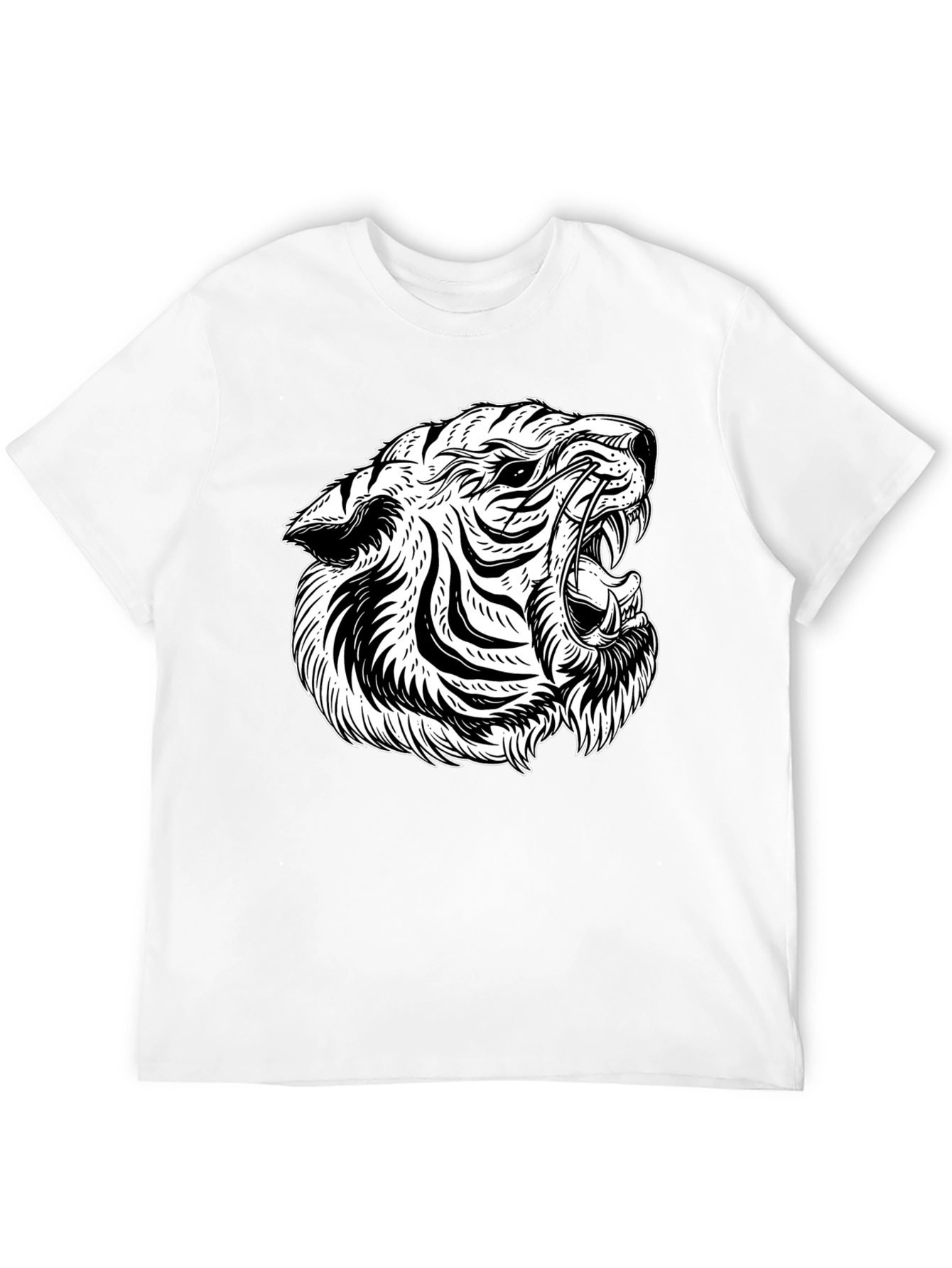 Black Tiger Graphic Tee - Bold & Stylish