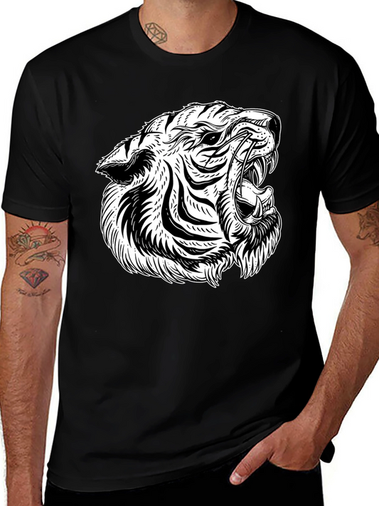 Black Tiger Graphic Tee - Bold & Stylish