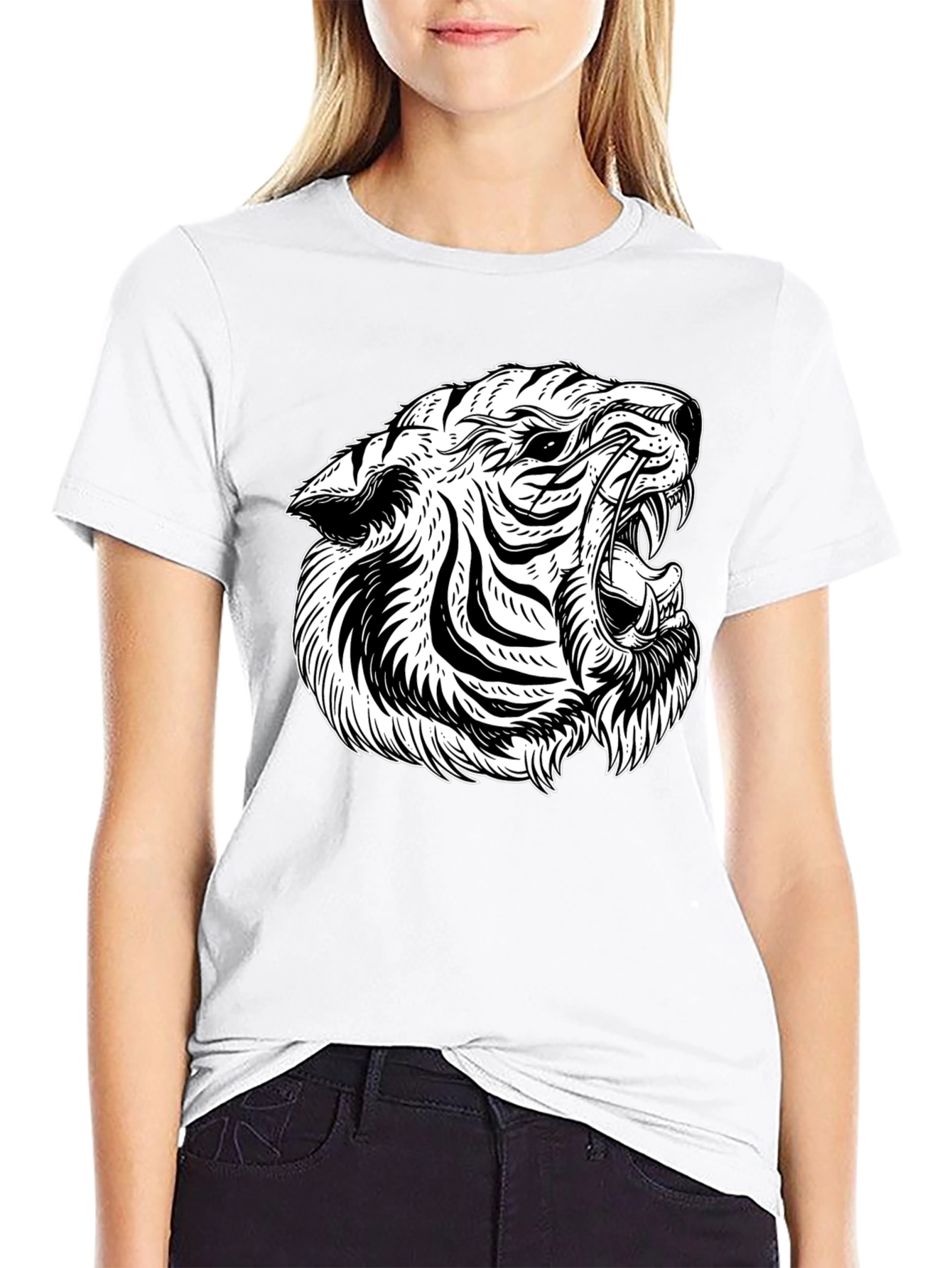 Black Tiger Graphic Tee - Bold & Stylish