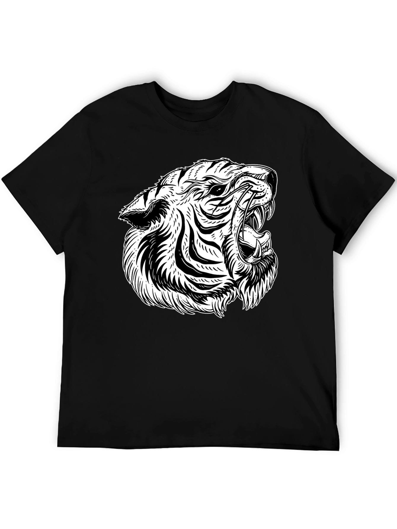 Black Tiger Graphic Tee - Bold & Stylish