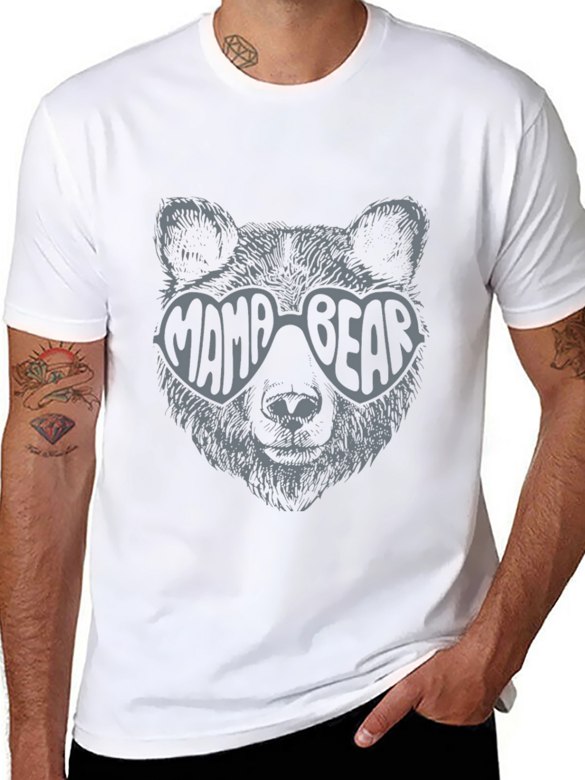 Mama Bear Graphic T-Shirt - Trendy Mothers Day Tee
