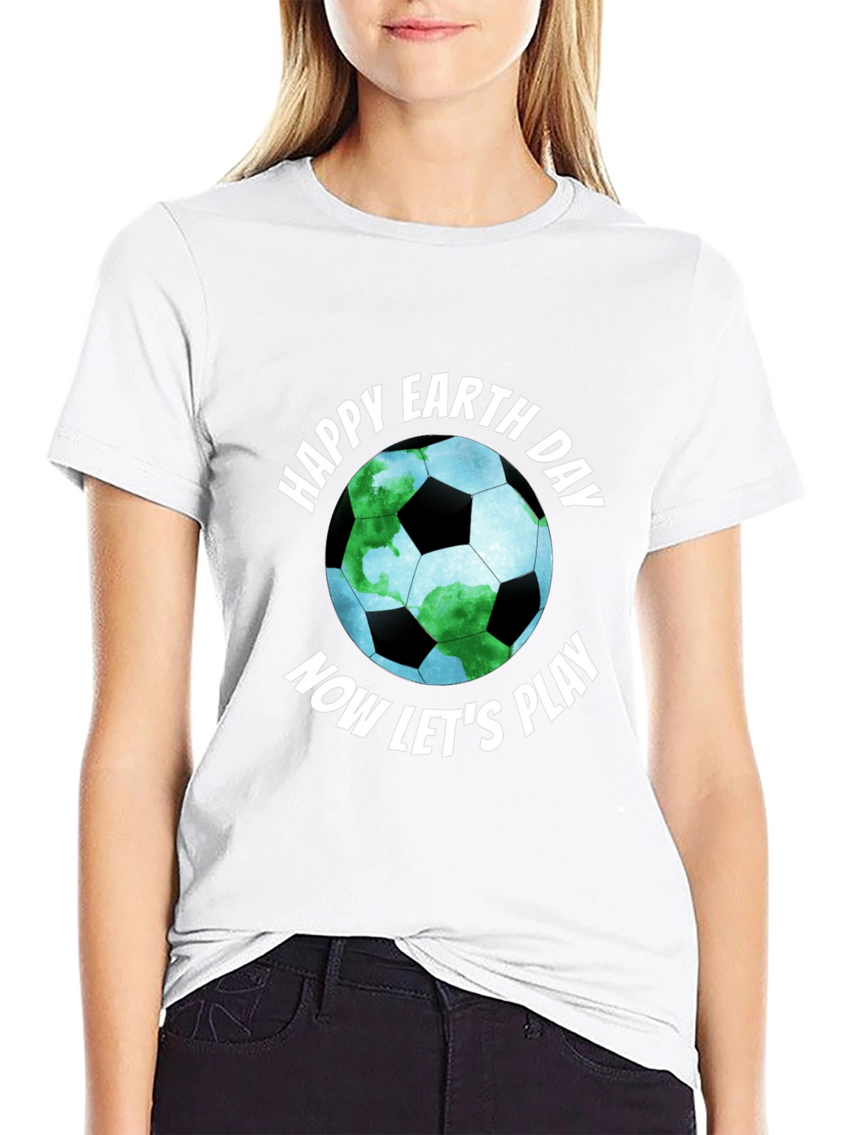 Happy Earth Day Soccer Ball Graphic Tee
