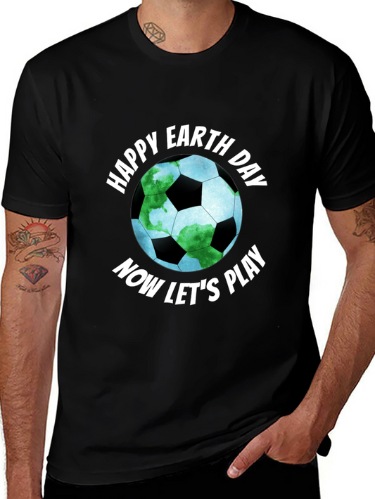 Happy Earth Day Soccer Ball Graphic Tee