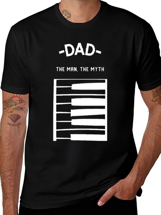 Dad The Man The Myth Piano Keys Graphic Tee
