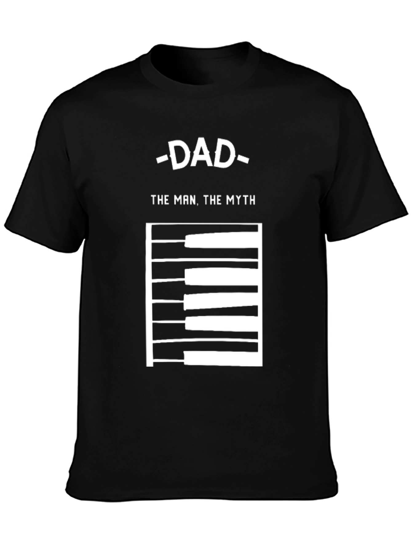 Dad The Man The Myth Piano Keys Graphic Tee