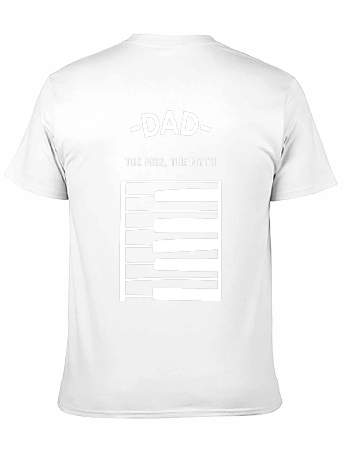 Dad The Man The Myth Piano Keys Graphic Tee