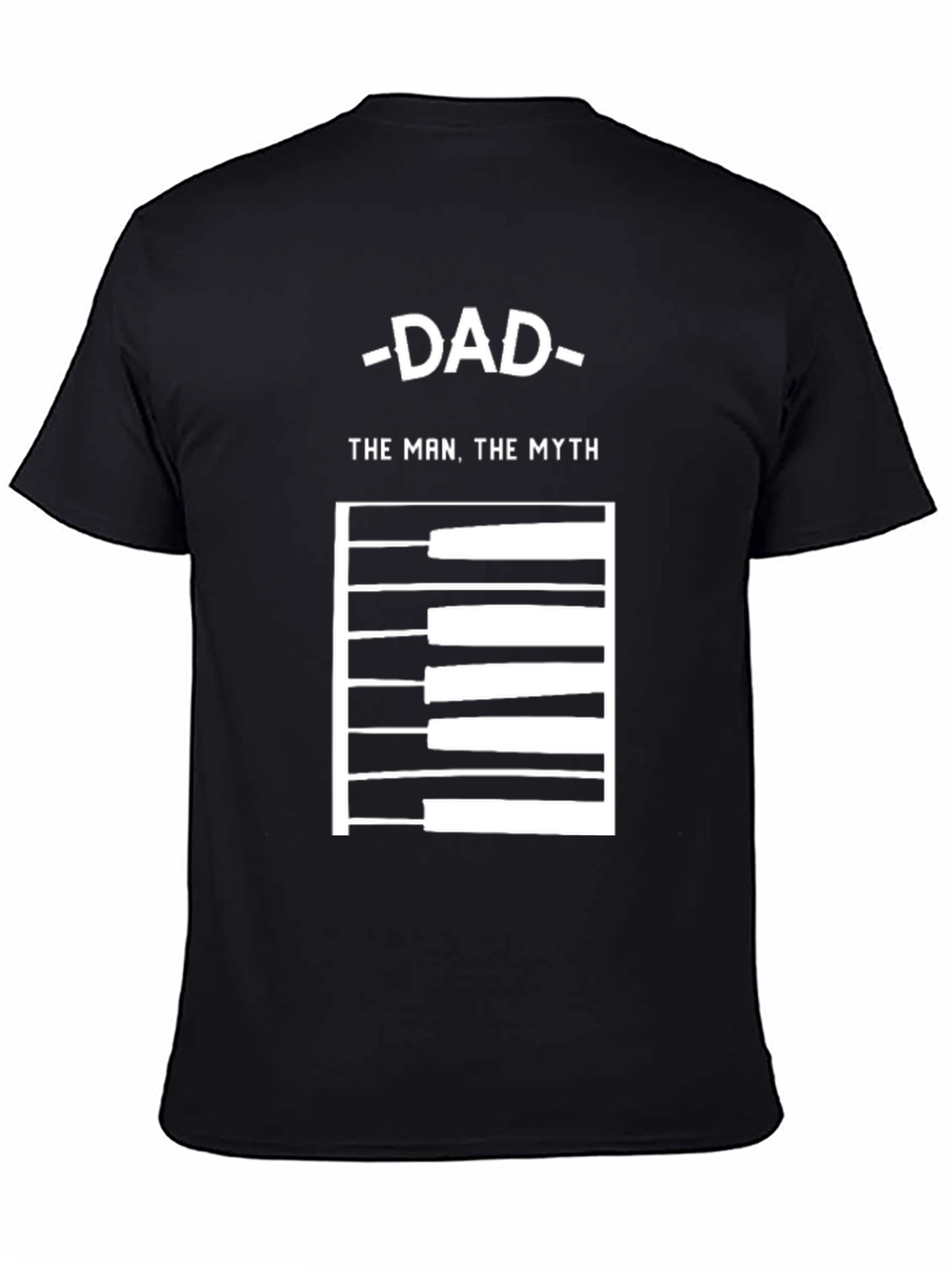 Dad The Man The Myth Piano Keys Graphic Tee