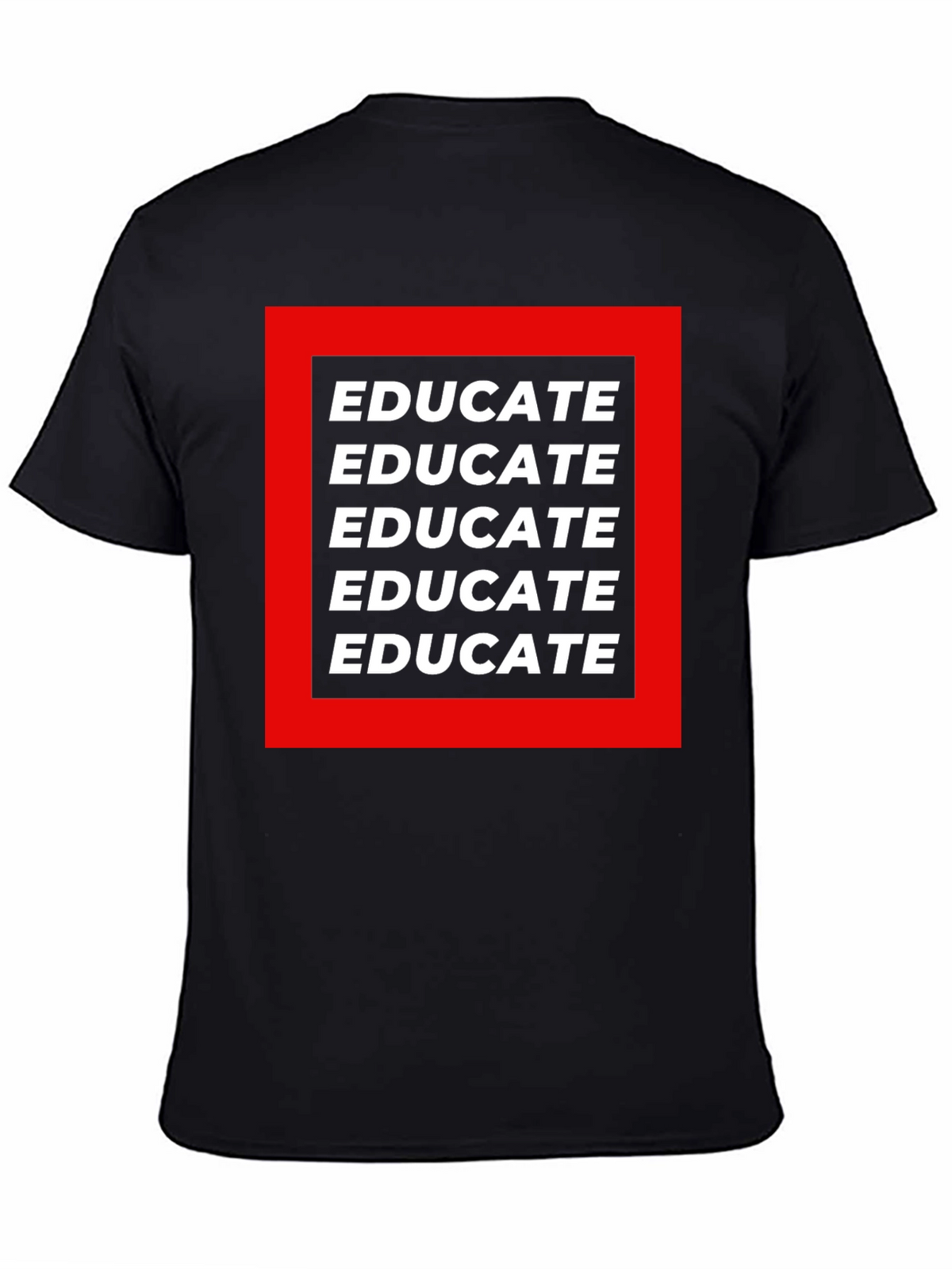 Educate Graphic Tee - Black Cotton T-Shirt