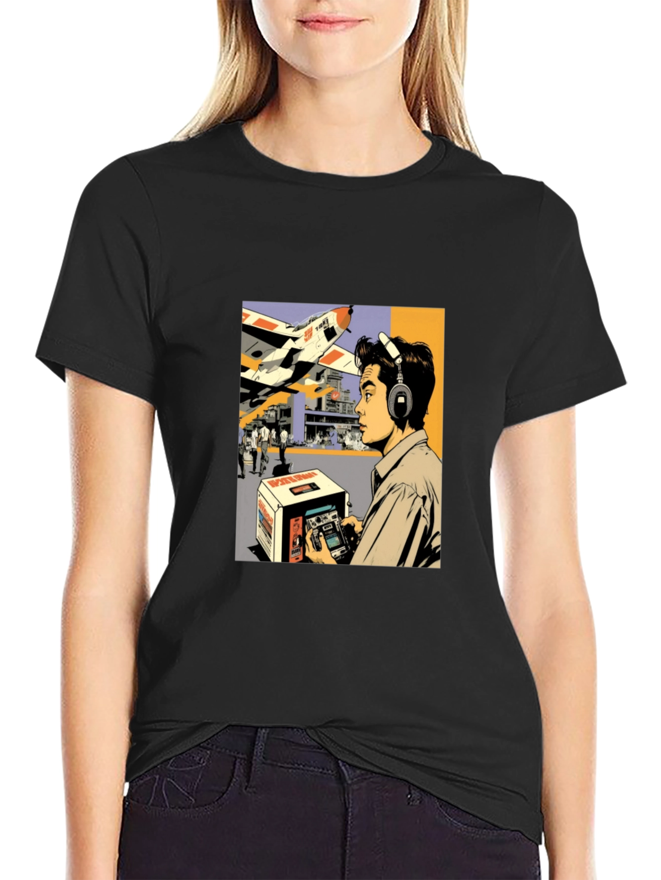 Retro Aviation T-Shirt - Radio Control Plane Design