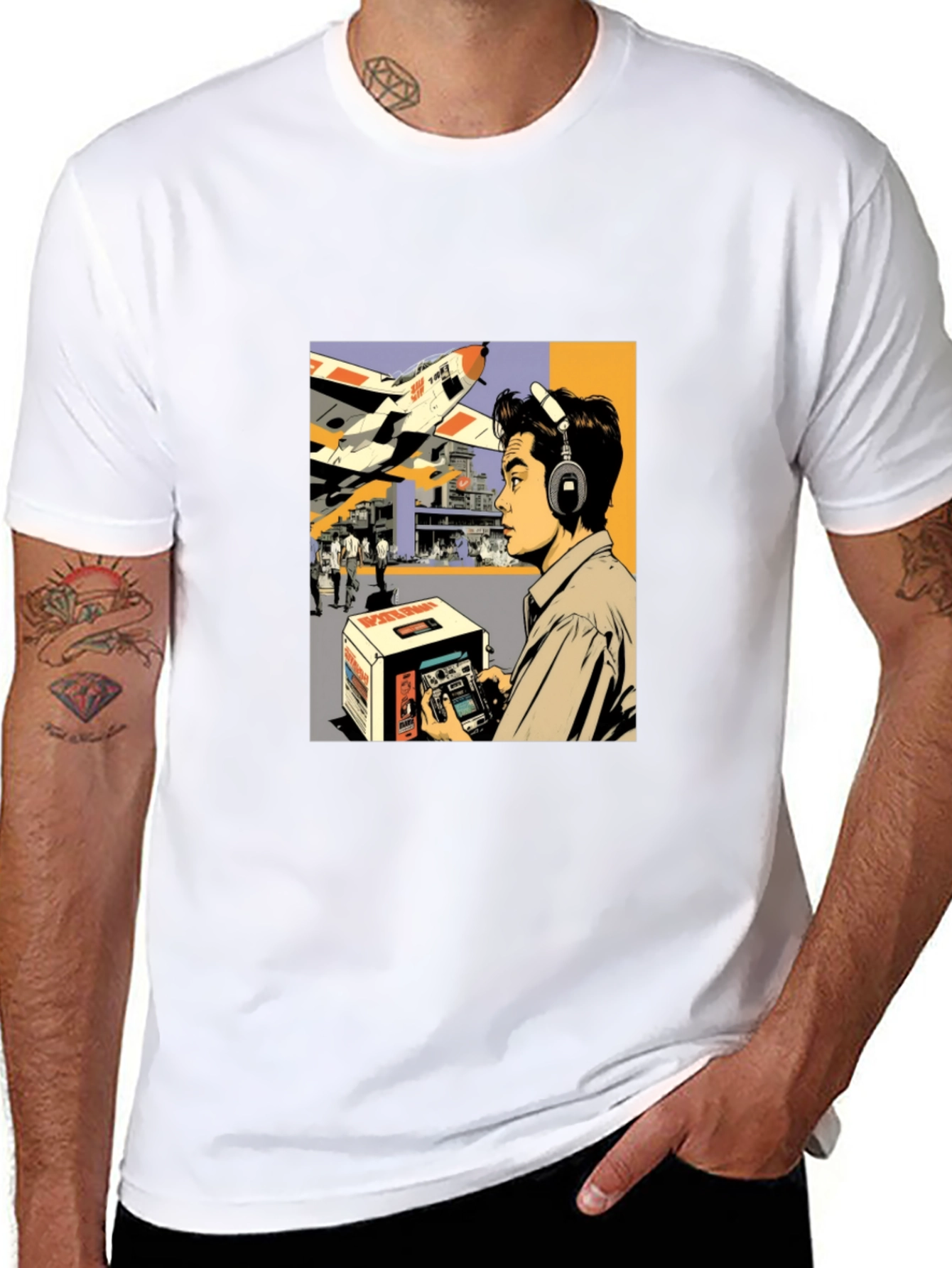 Retro Aviation T-Shirt - Radio Control Plane Design