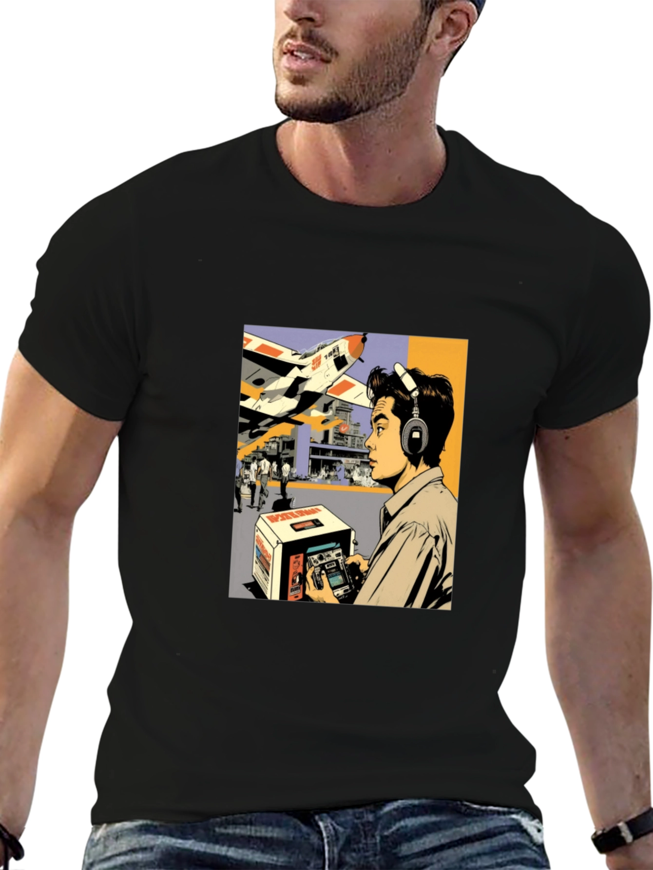 Retro Aviation T-Shirt - Radio Control Plane Design