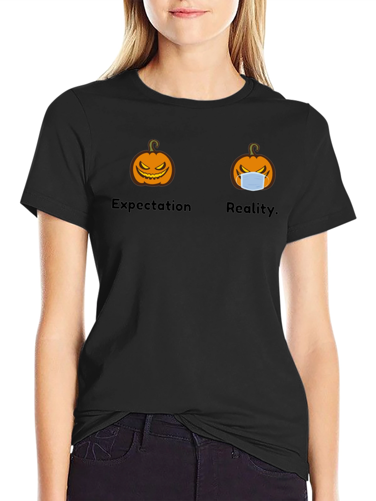 Halloween Expectation vs. Reality Graphic Tee