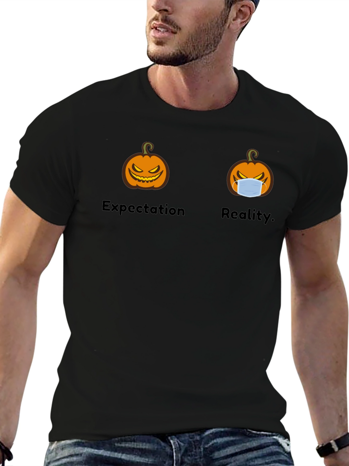 Halloween Expectation vs. Reality Graphic Tee