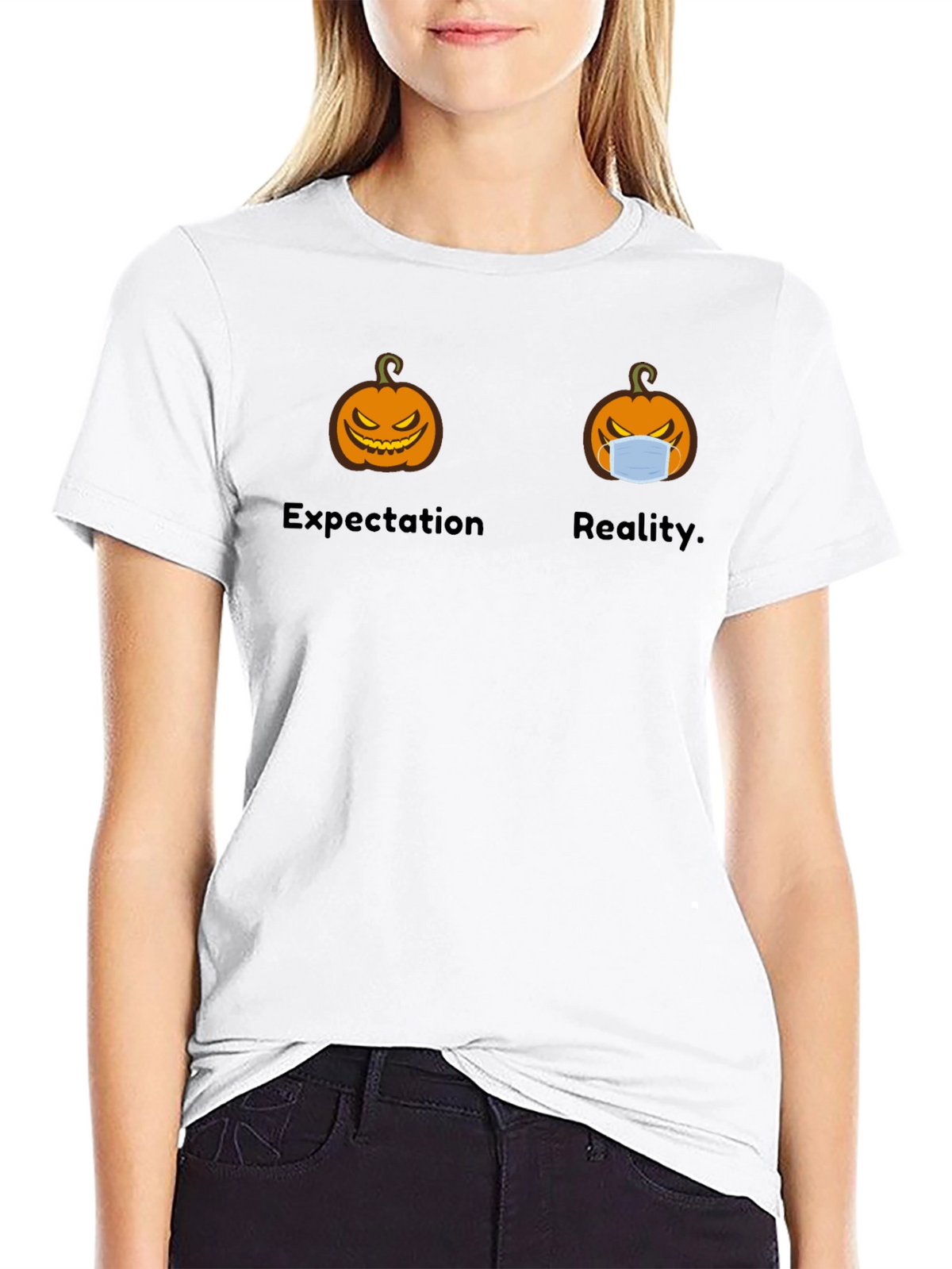 Halloween Expectation vs. Reality Graphic Tee