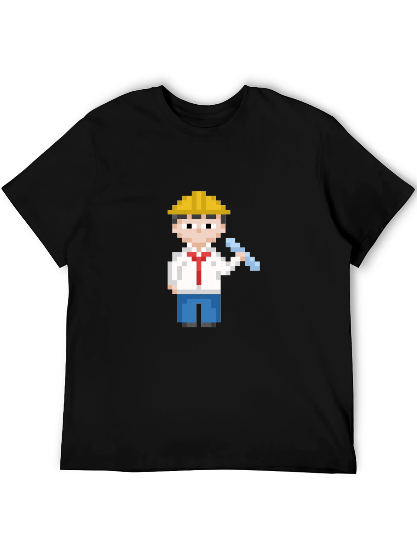 Pixel Art Construction Worker T-Shirt