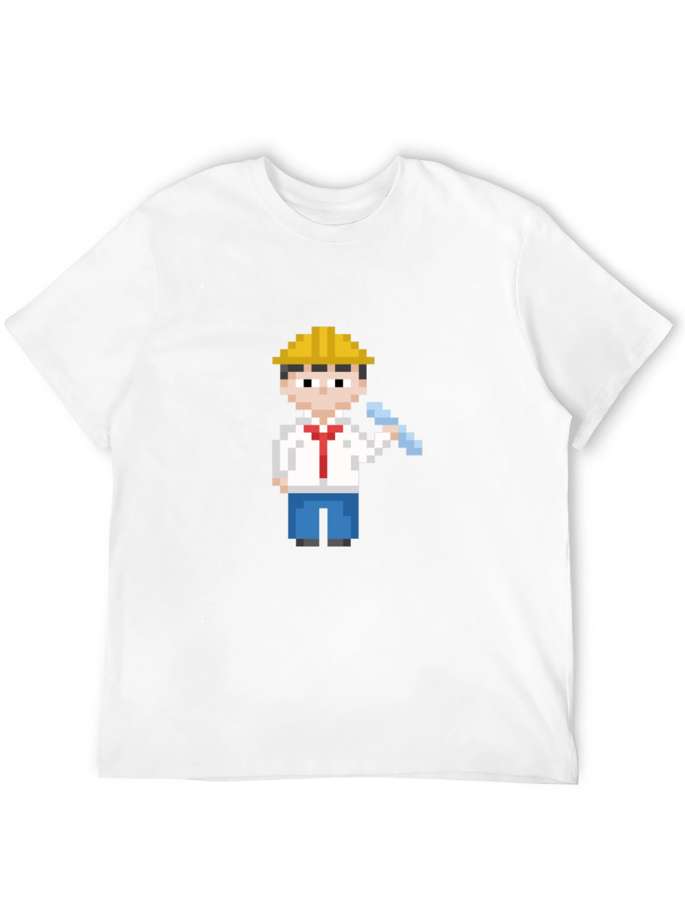 Pixel Art Construction Worker T-Shirt