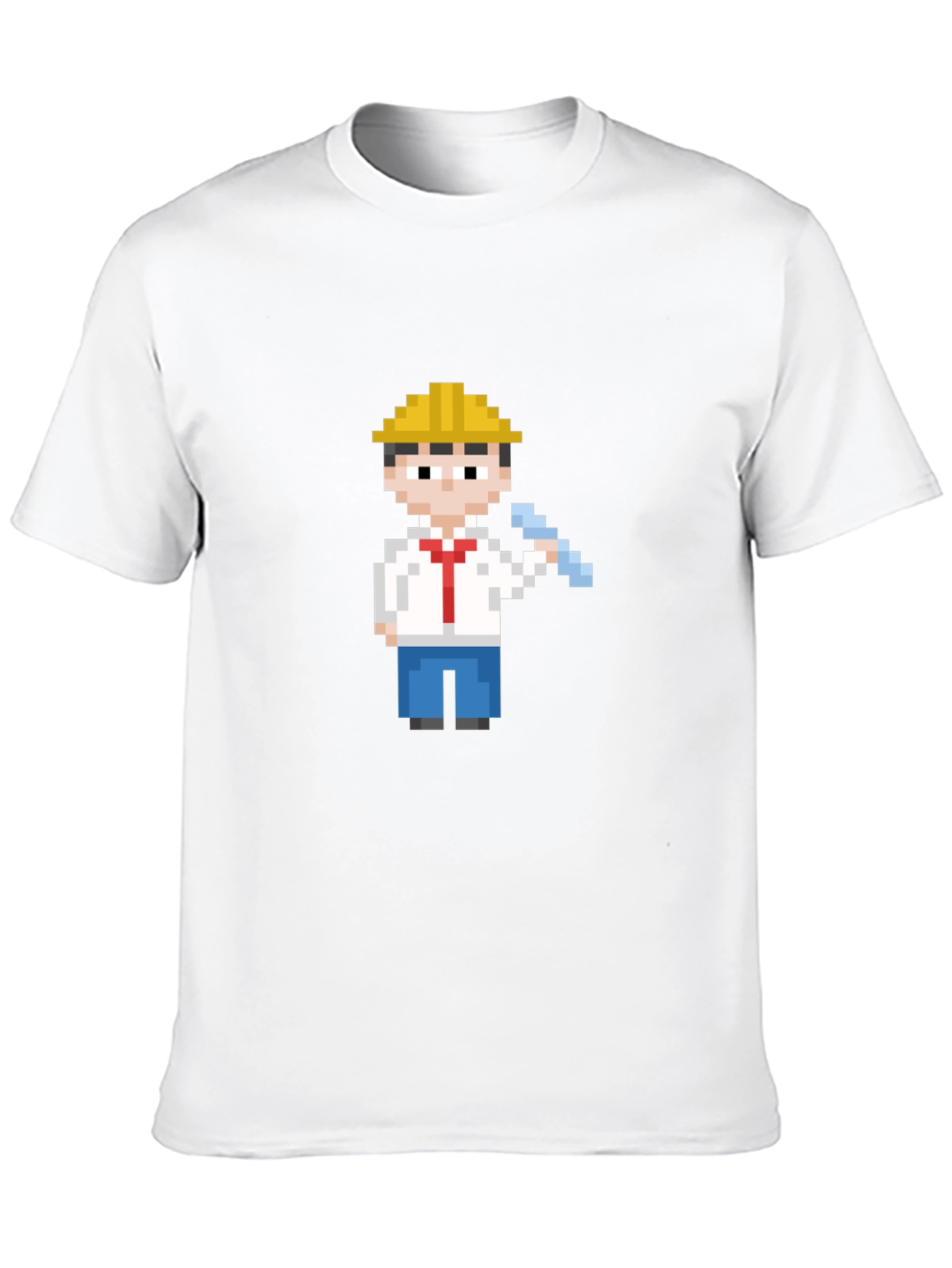 Pixel Art Construction Worker T-Shirt