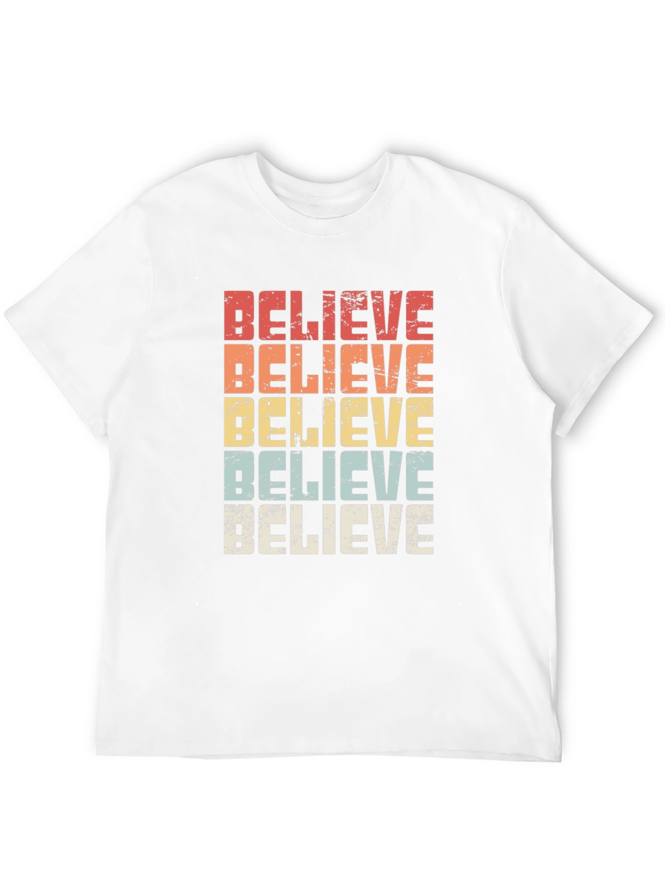 Believe Retro Graphic T-Shirt - Black