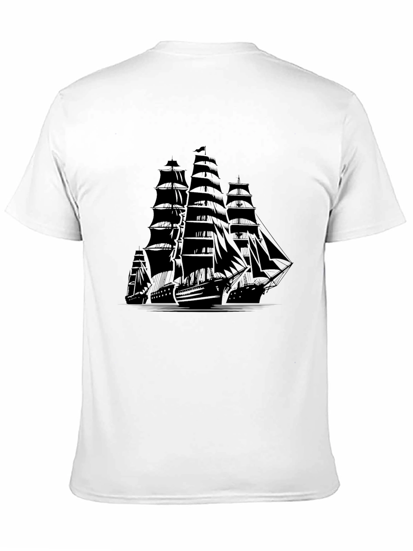 Black Sailboat T-Shirt - Nautical Style