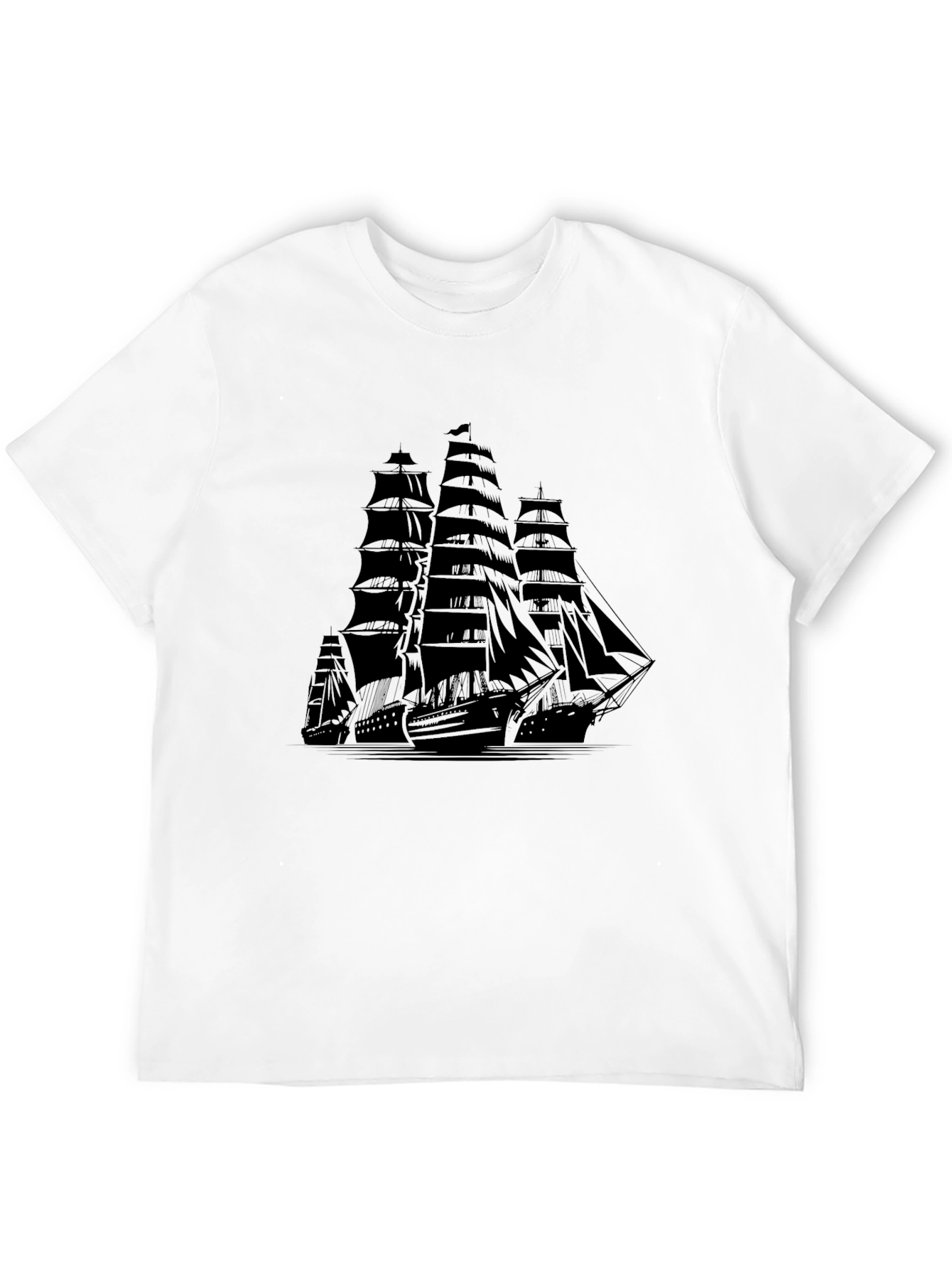 Black Sailboat T-Shirt - Nautical Style