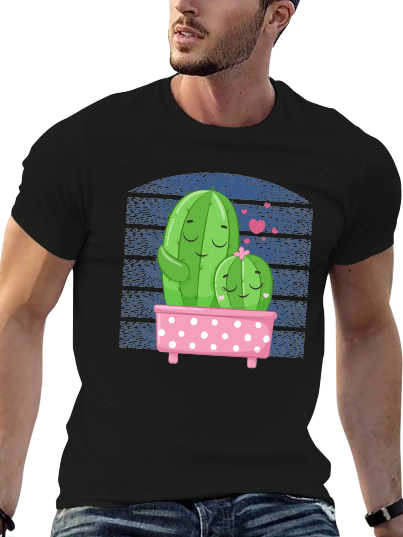 Cactus Love Graphic Tee - Black