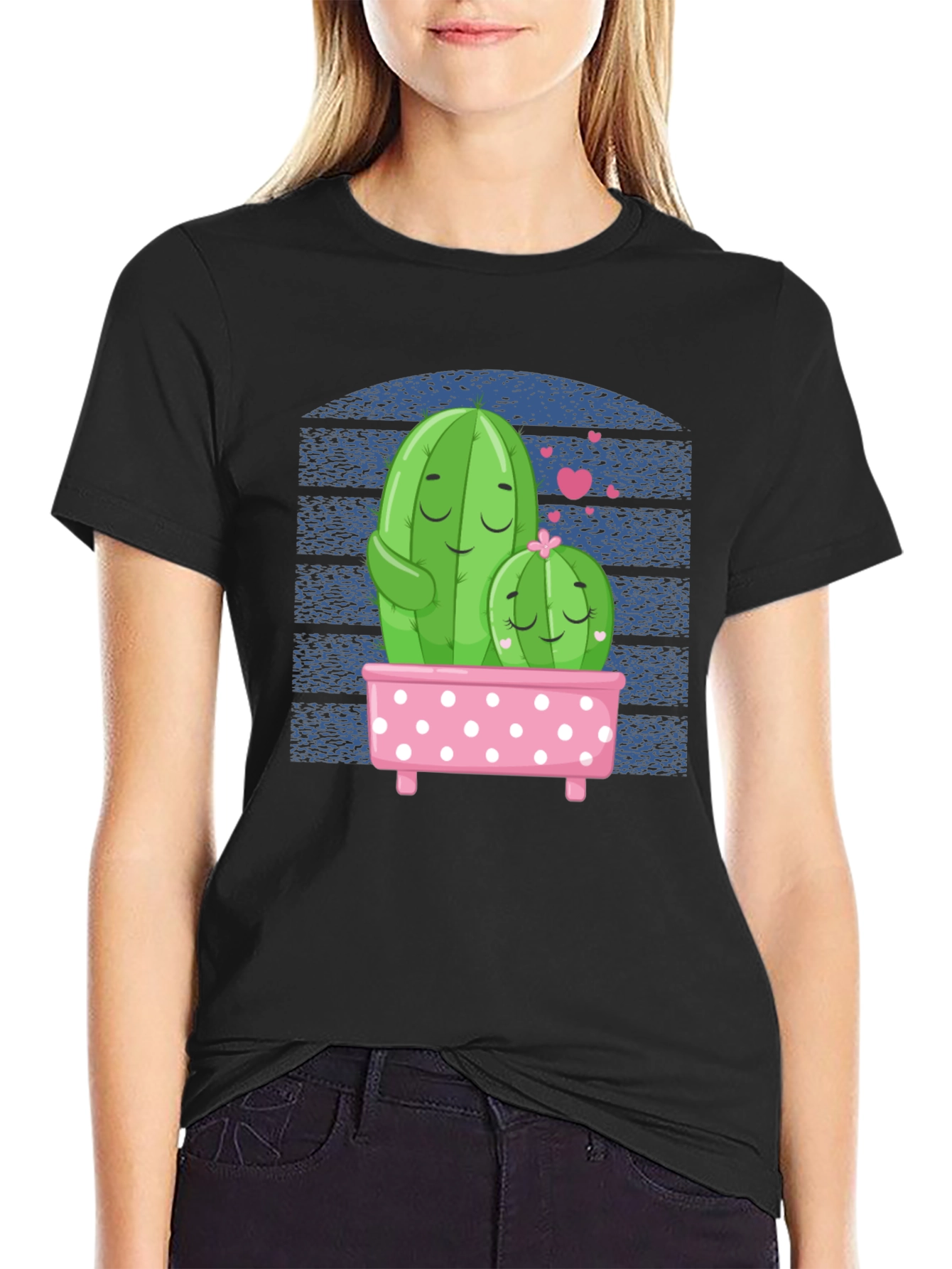 Cactus Love Graphic Tee - Black