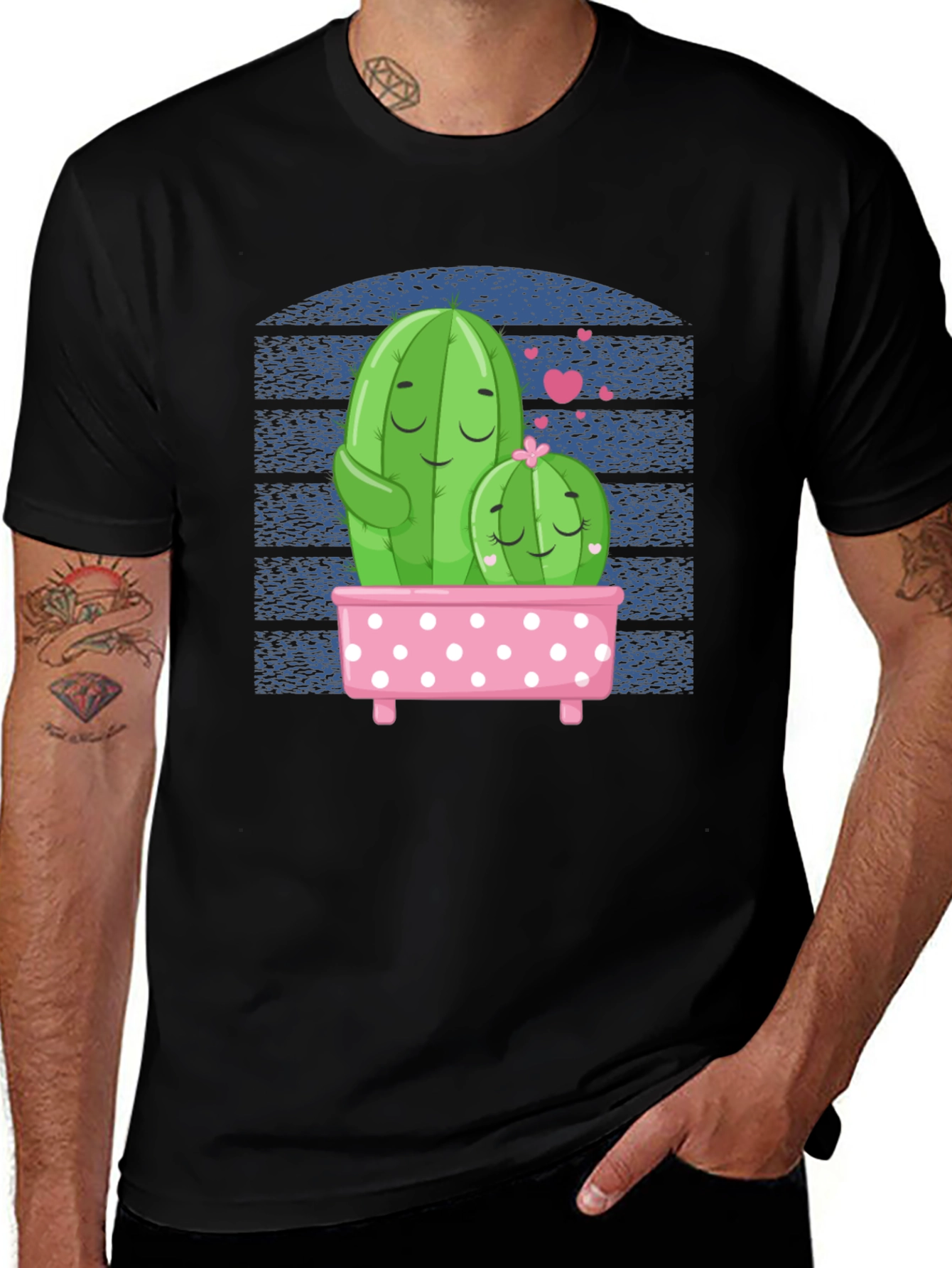 Cactus Love Graphic Tee - Black