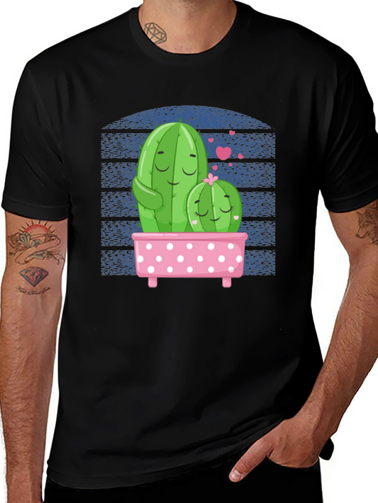 Cactus Love Graphic Tee - Black