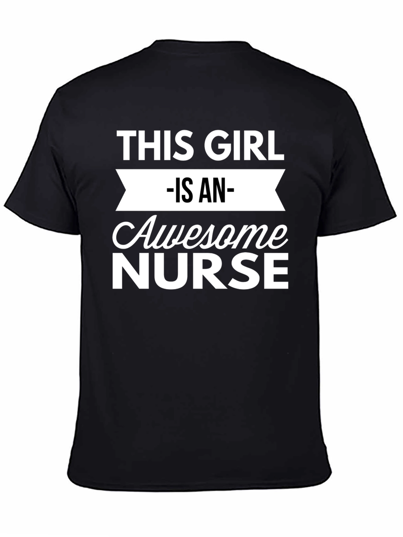 Awesome Nurse T-Shirt - Black Cotton Tee